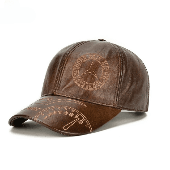 Casquette en Véritable Cuir (Modèle: Clair)