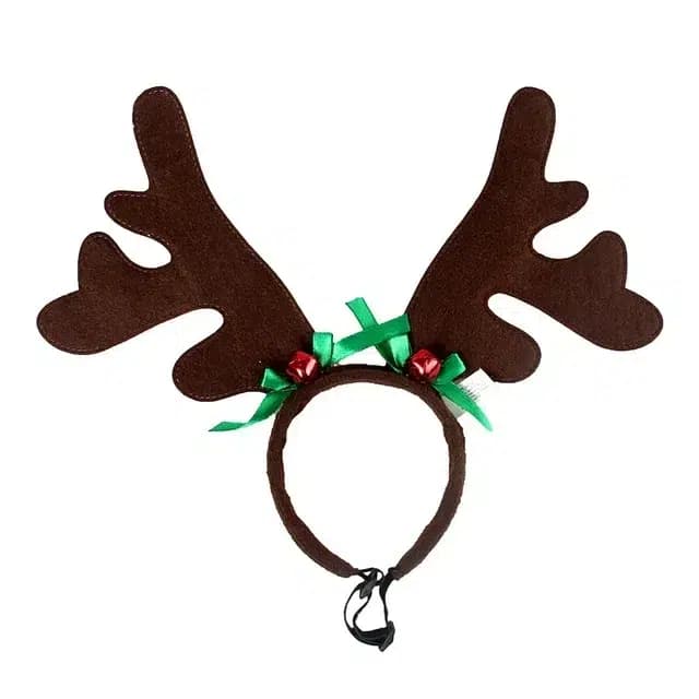 Chapeau de Noël Pour Chien (Modèle: Rennes Vert)