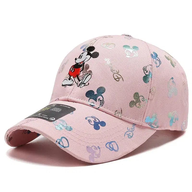 Casquette Adulte à Motif Mickey (Modèle: Rose)