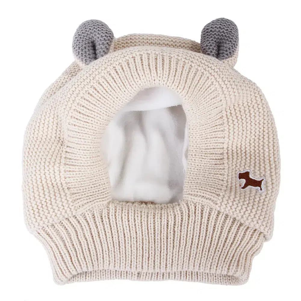 Bonnet d'Hiver Pour Grand Chien (Couleur: Beige)