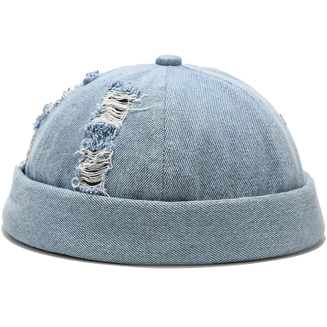 Casquette Docker En Jean (Couleur: Bleu clair)