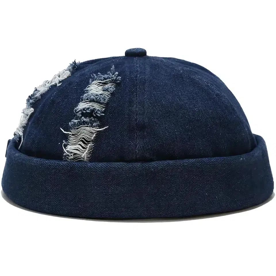 Casquette Docker En Jean (Couleur: Bleu foncé)