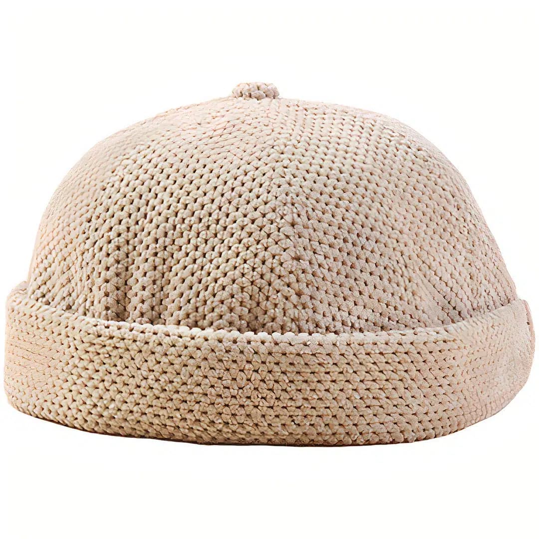 Casquette Docker Polaire Tressé (Couleur: Beige)