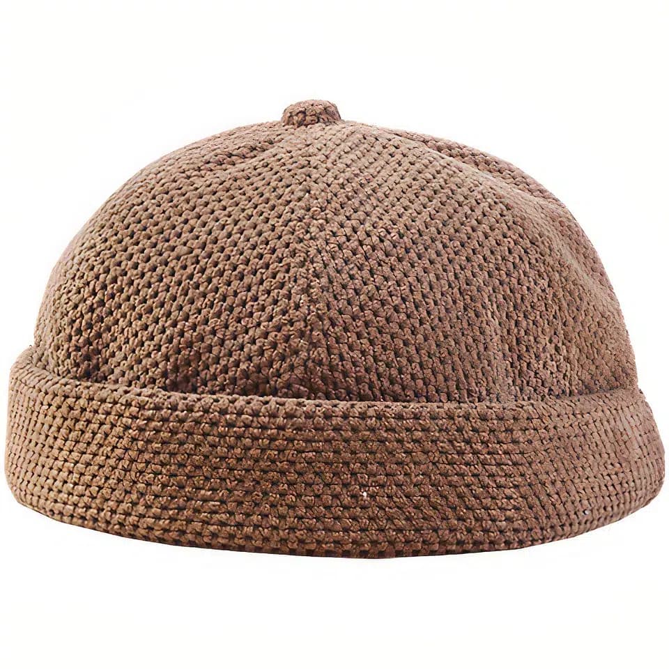 Casquette Docker Polaire Tressé (Couleur: Café)