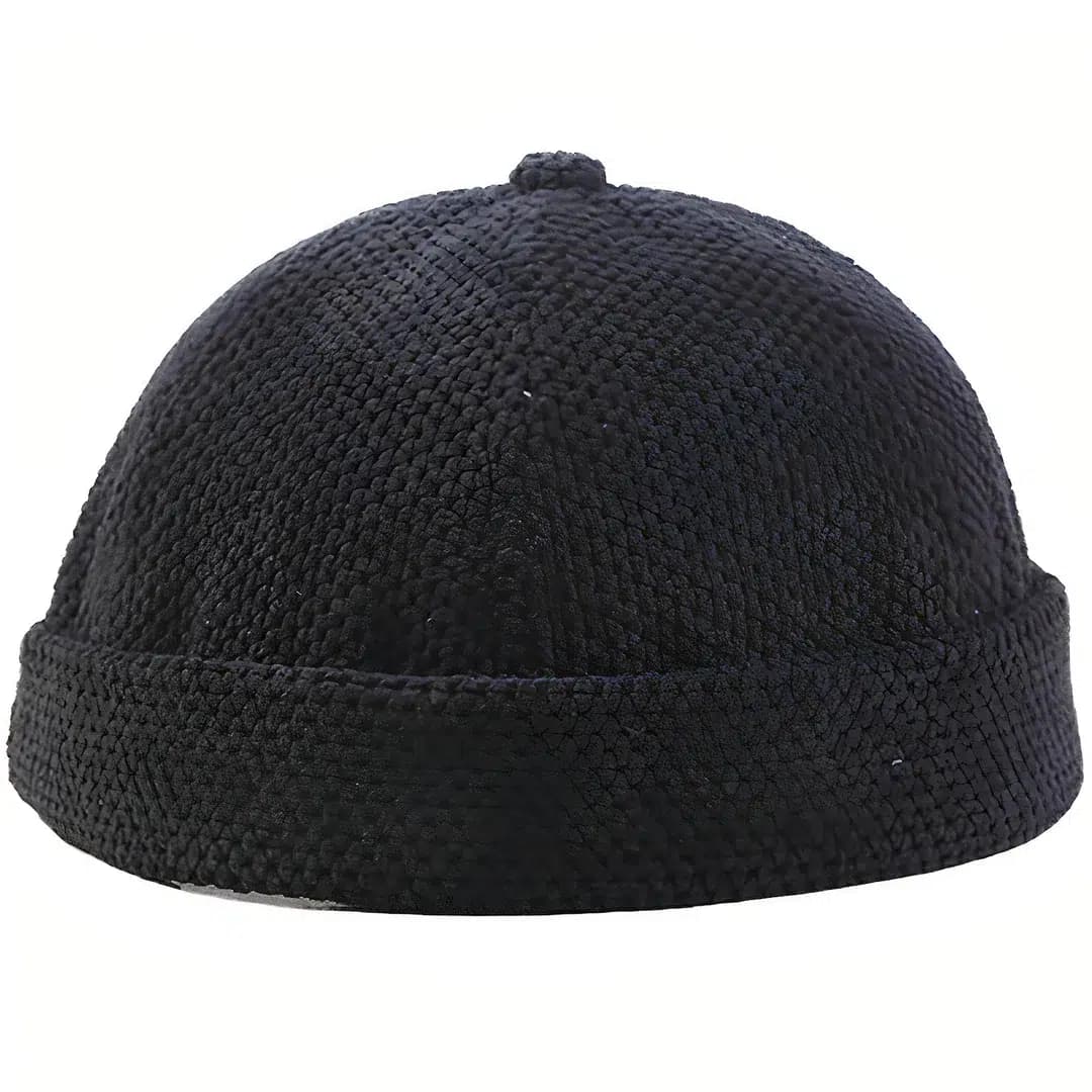 Casquette Docker Polaire Tressé (Couleur: Noir)