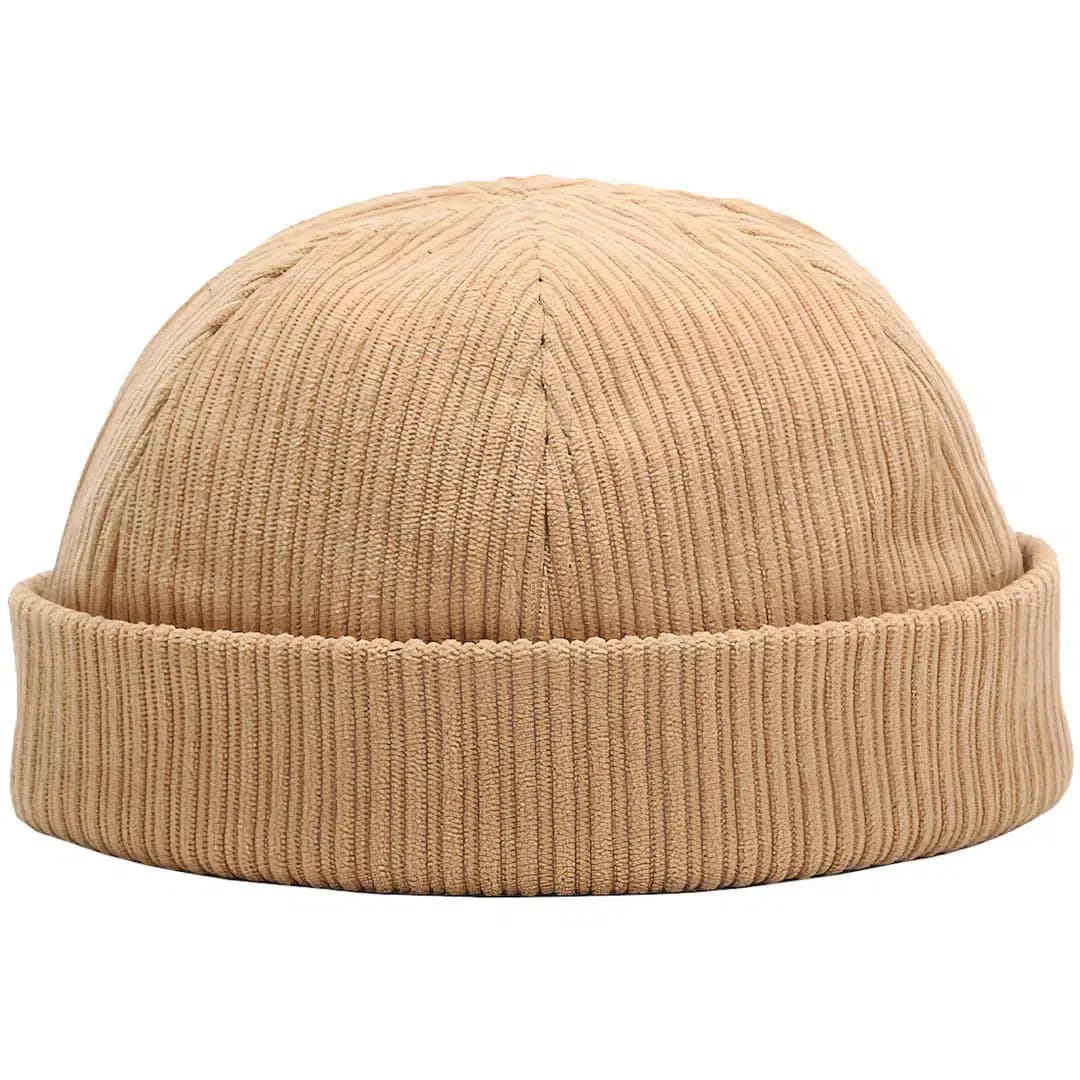 Casquette Docker Velours Côtelé (Couleur: Beige)
