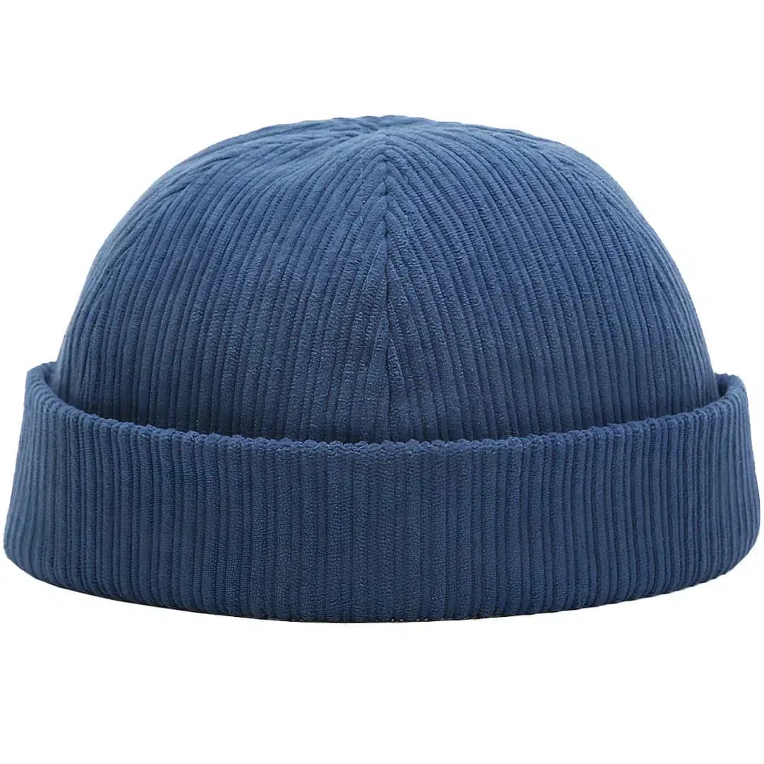 Casquette Docker Velours Côtelé (Couleur: Bleu)