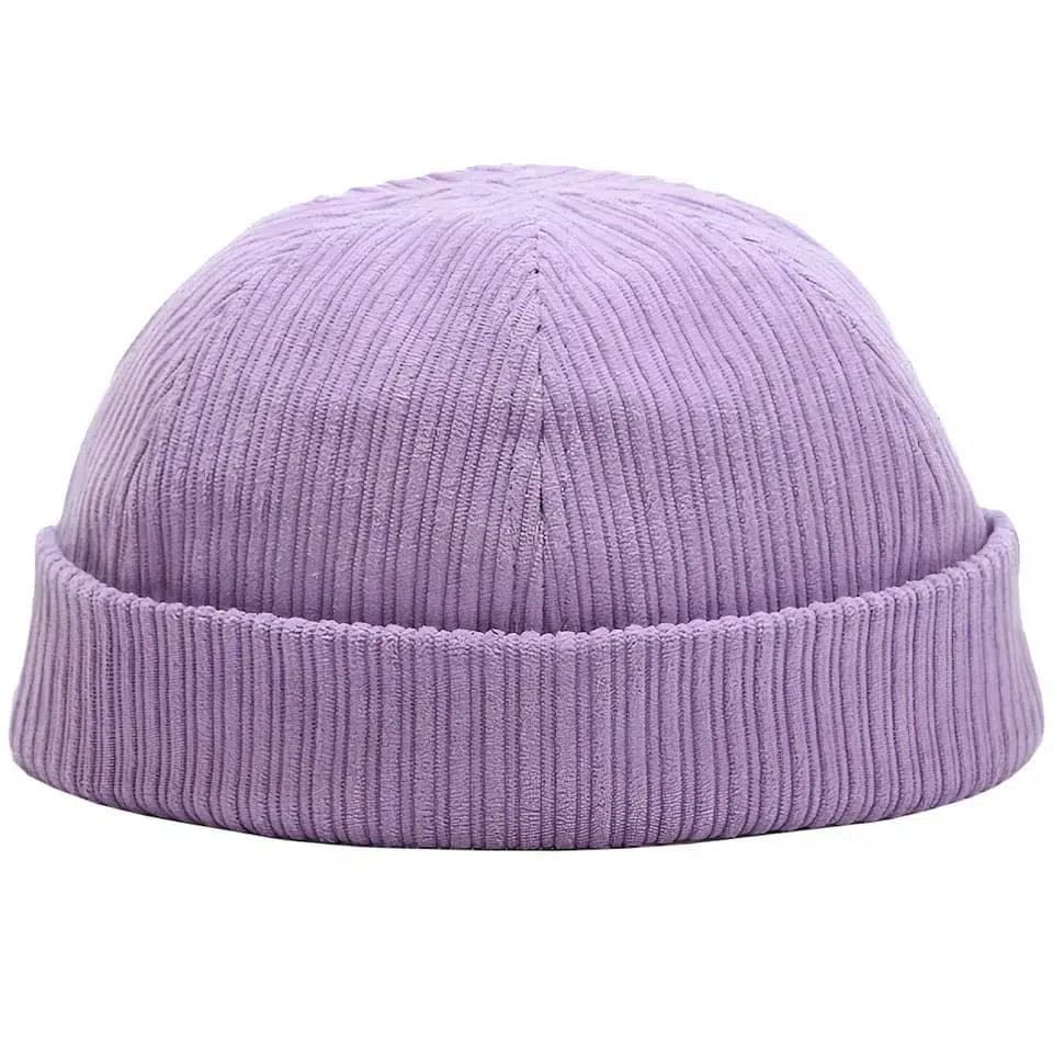 Casquette Docker Velours Côtelé (Couleur: Violet)