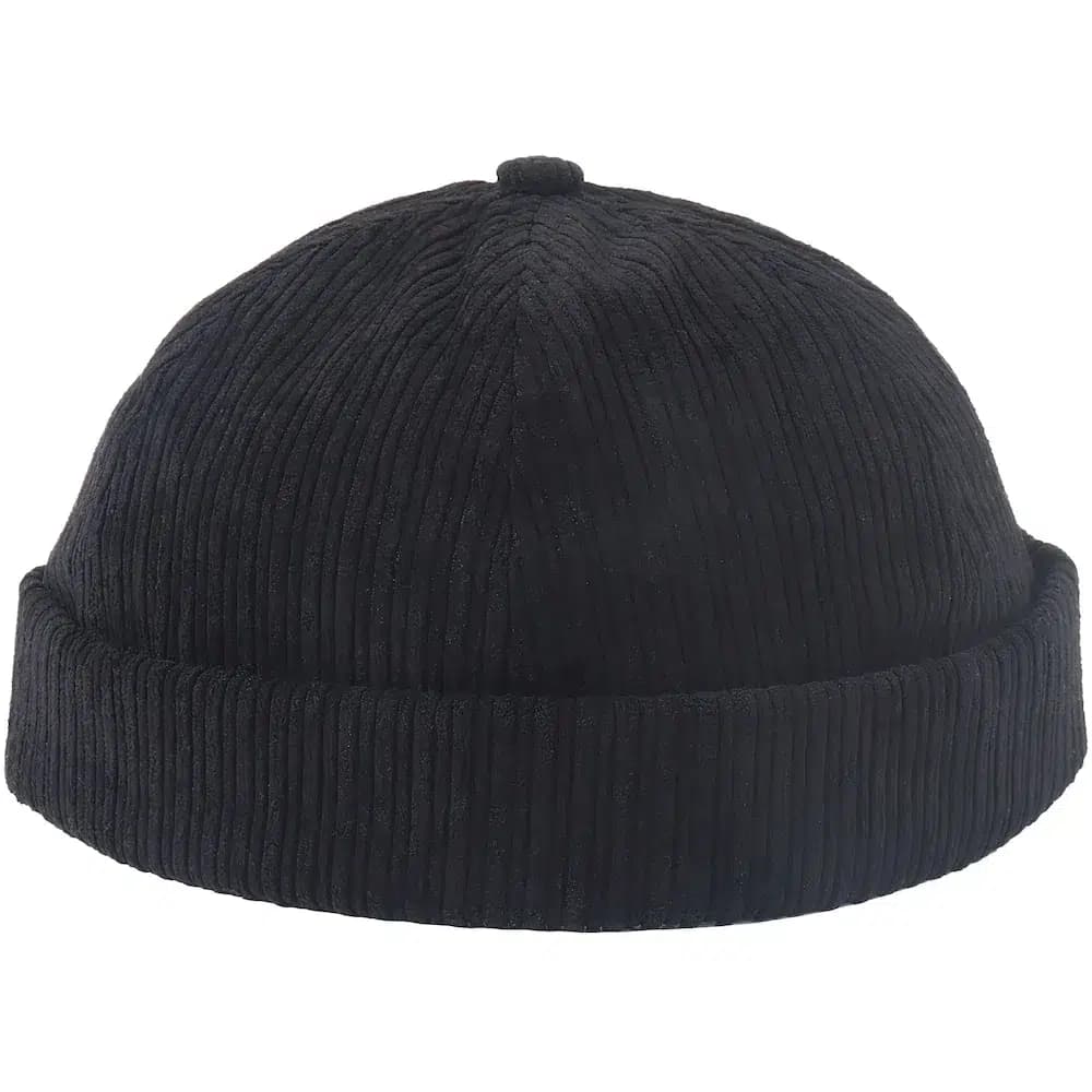 Casquette Docker Velours (Couleur: Noir)