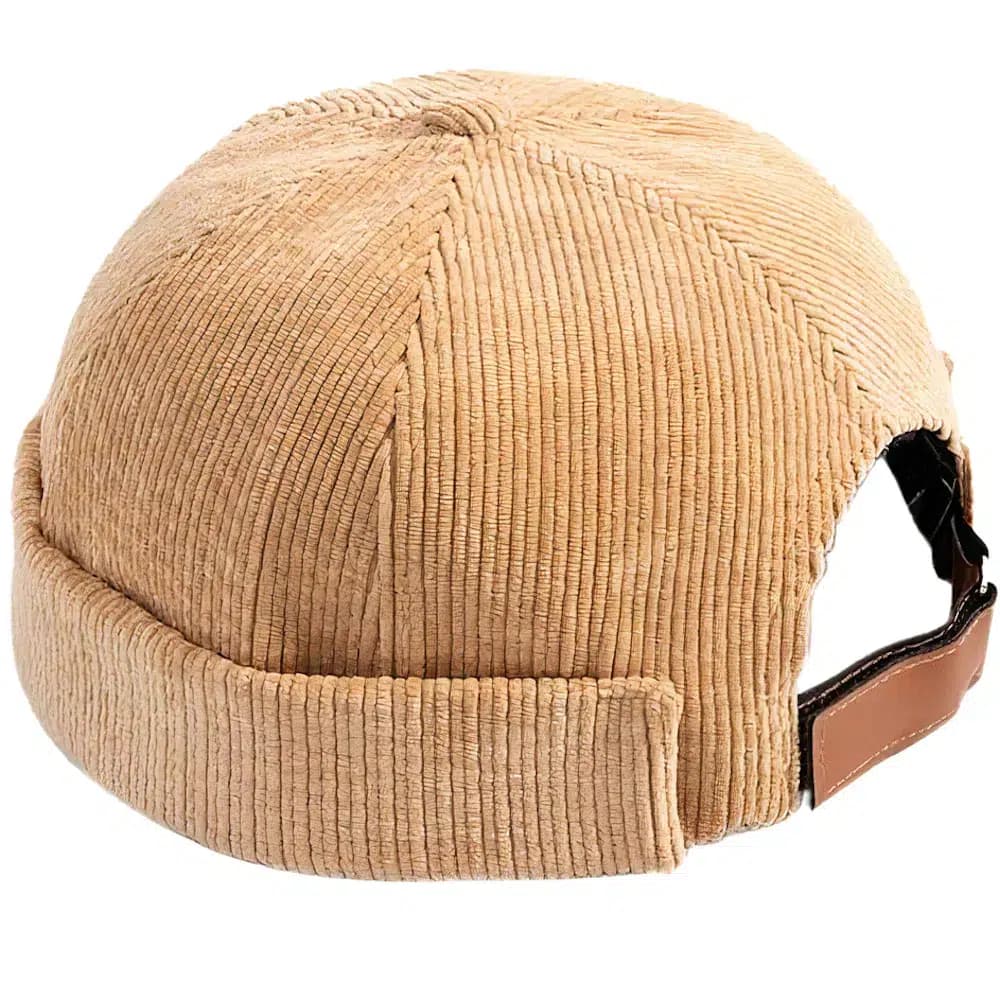 Casquette Docker Côtelé (Couleur: Beige)