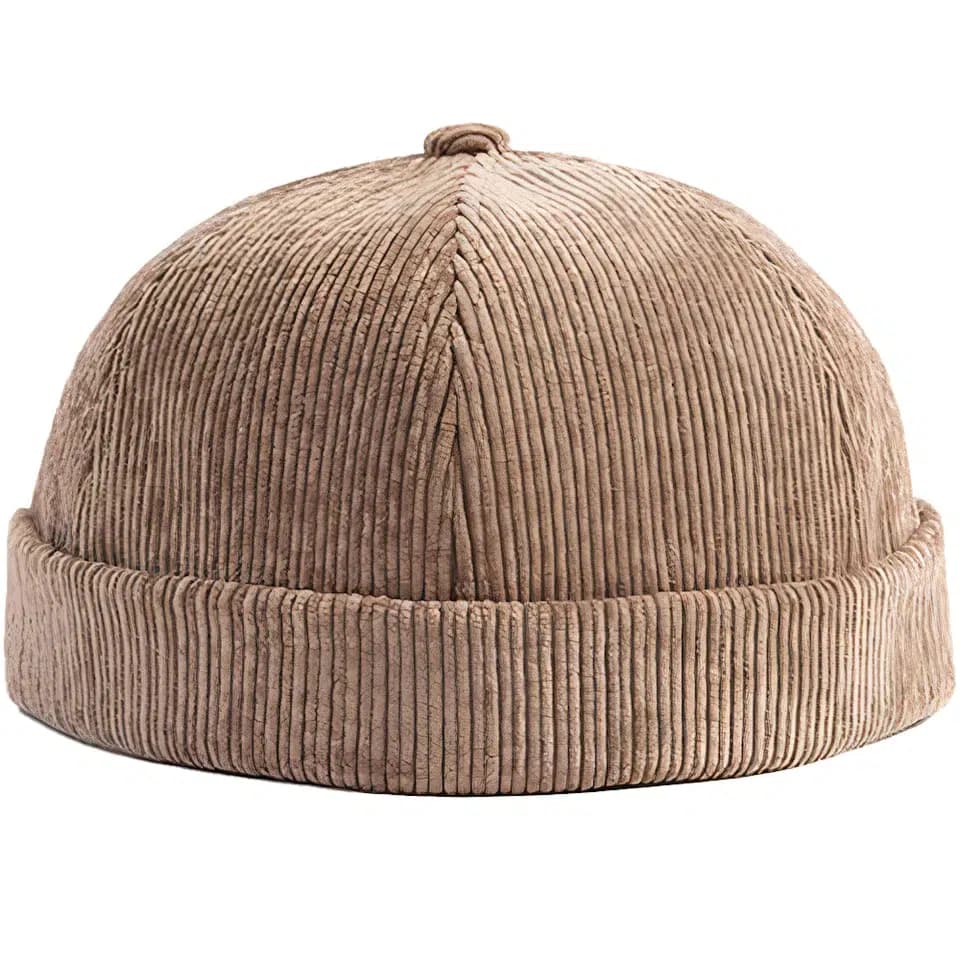 Casquette Docker Côtelé (Couleur: Marron)