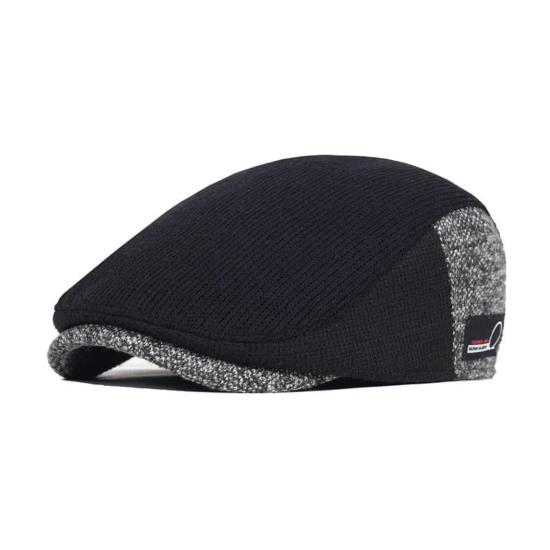 Casquette Plate Hiver (Modèle: Noir)