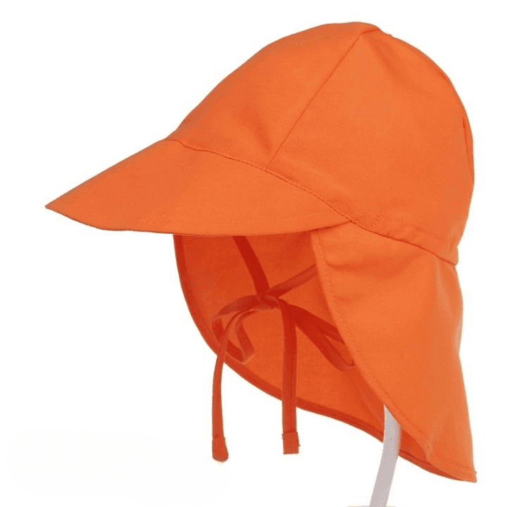 Casquette Anti UV Bébé (Couleur: Orange, Taille: L 48-54cm)