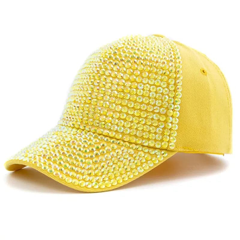 Casquette Baseball Diamant (Modèle: Jaune)