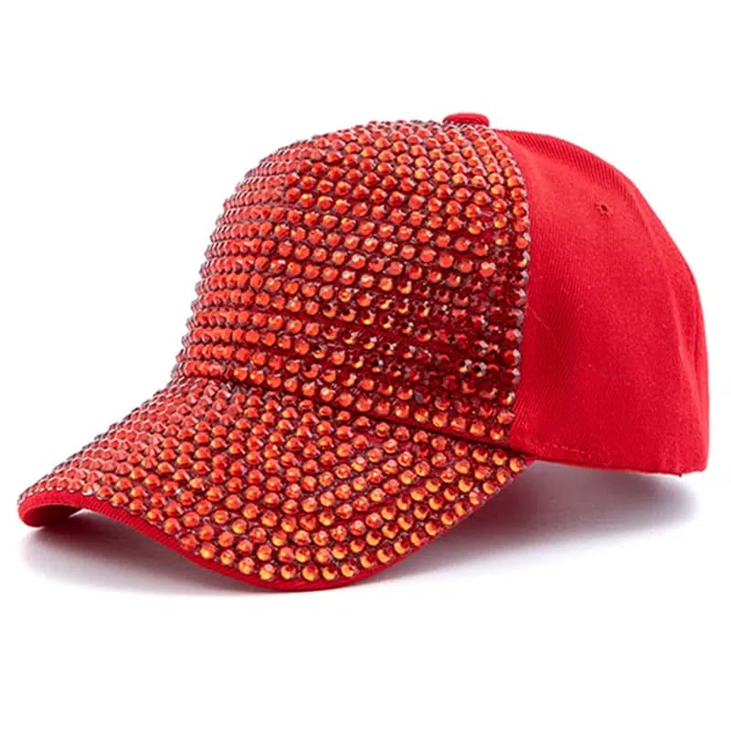 Casquette Baseball Diamant (Modèle: Rouge)
