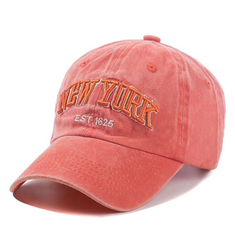 Casquette Baseball New-York (Modèle: Saumon)