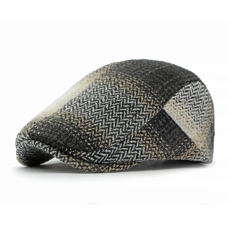 Casquette Plate Style Vintage (Modèle: Noir)