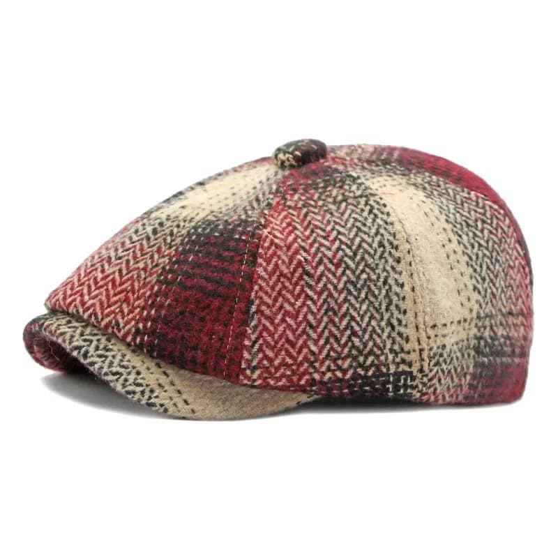 Casquette Beret Style Vintage (Modèle: Rouge)