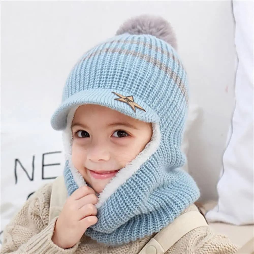Casquette Bonnet Bleu Pour Enfant