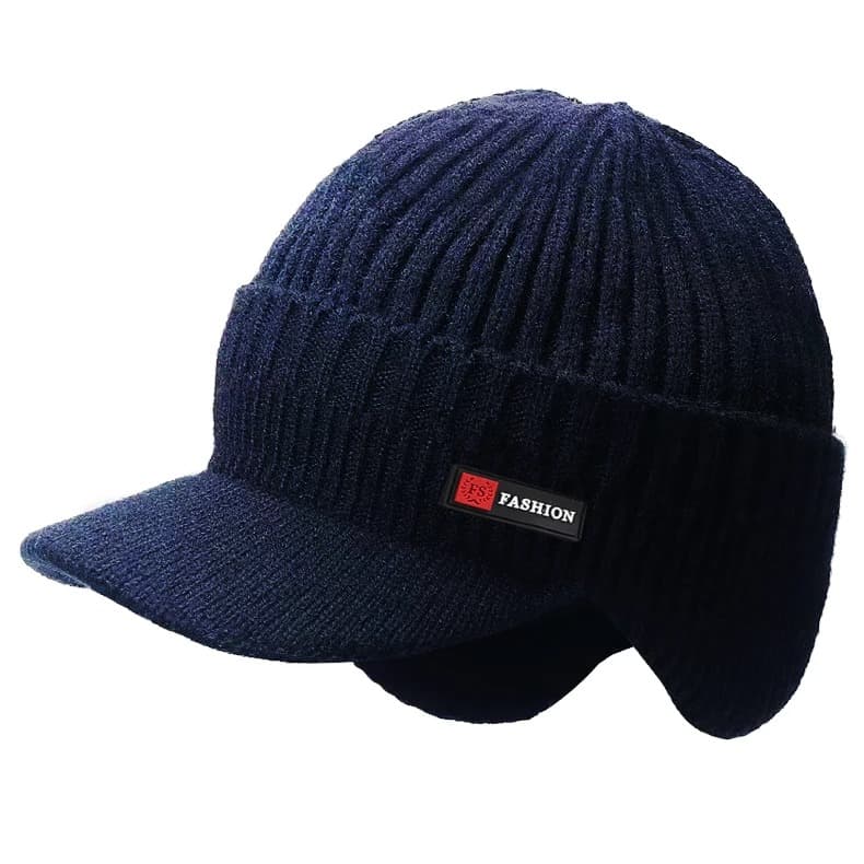 Casquette Bonnet Cache Oreille (Couleur: Navy)