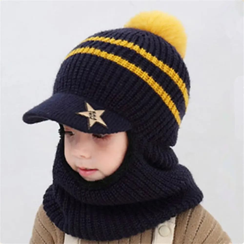 Casquette Bonnet Noir Pour Enfant