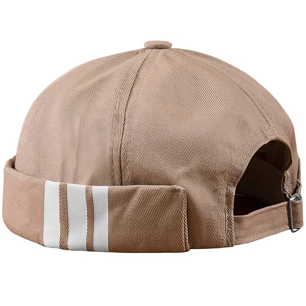 Casquette Docker Breton Rayé (Couleur: Beige)