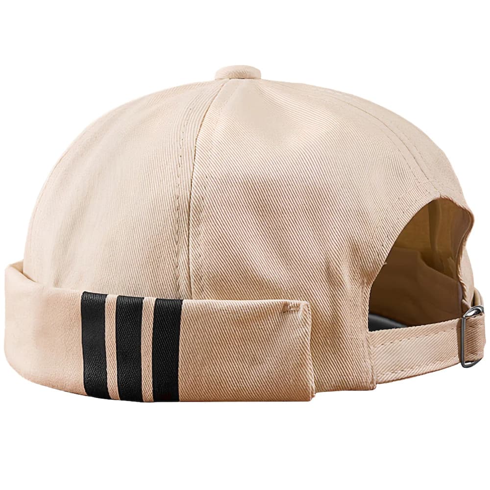 Casquette Docker Breton Rayé (Couleur: Crème)