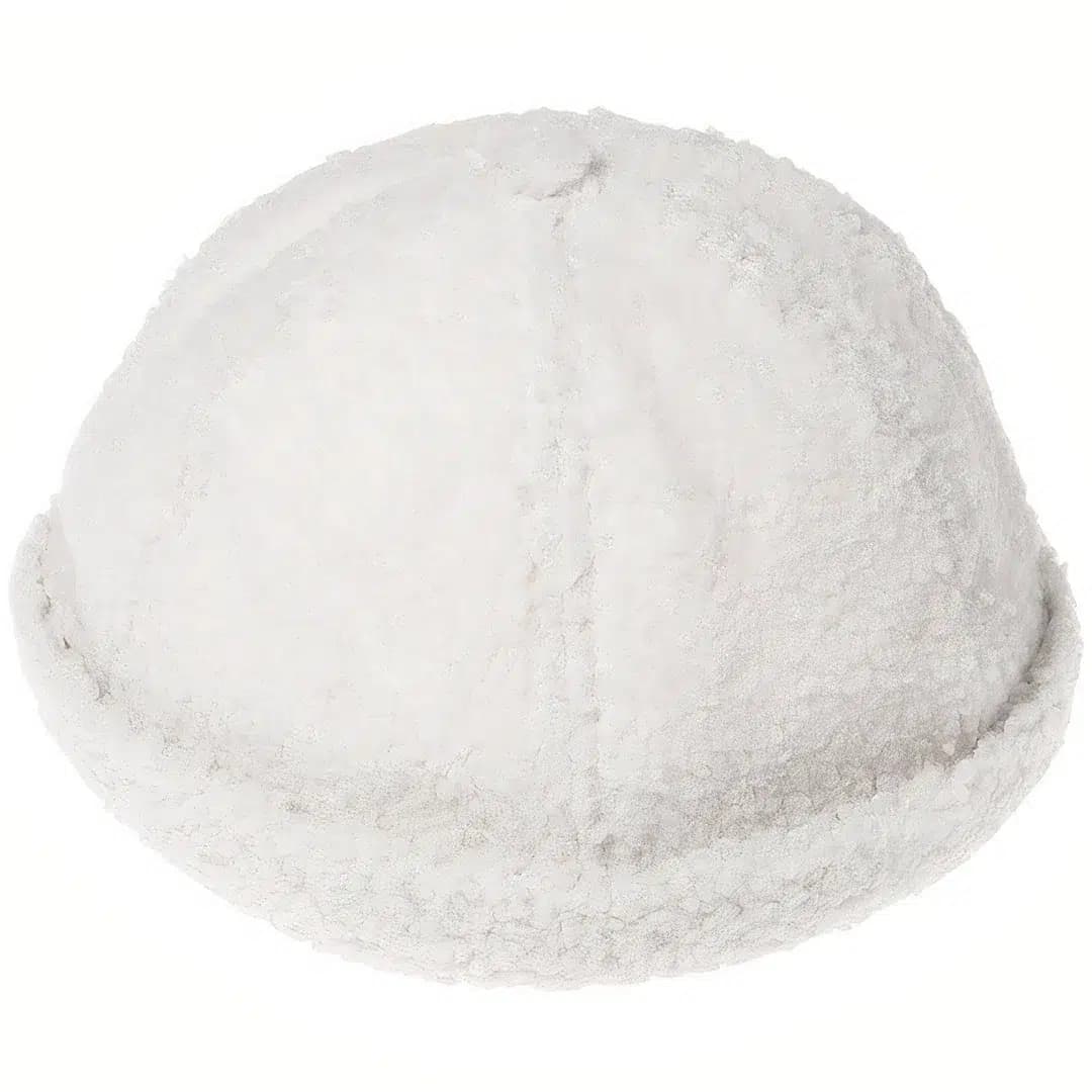 Casquette Docker Effet Laine (Couleur: Blanc)