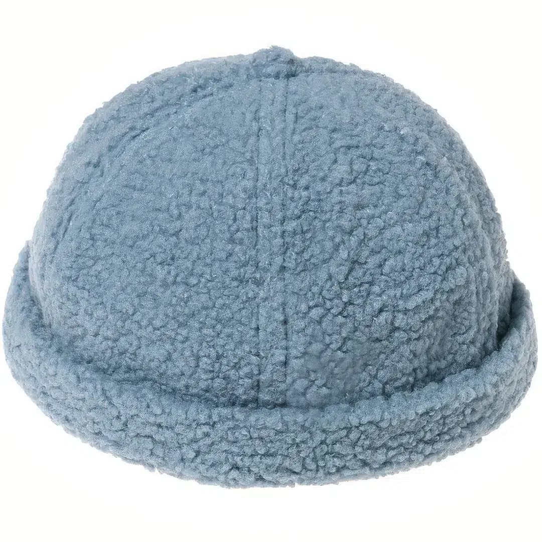 Casquette Docker Effet Laine (Couleur: Bleu)
