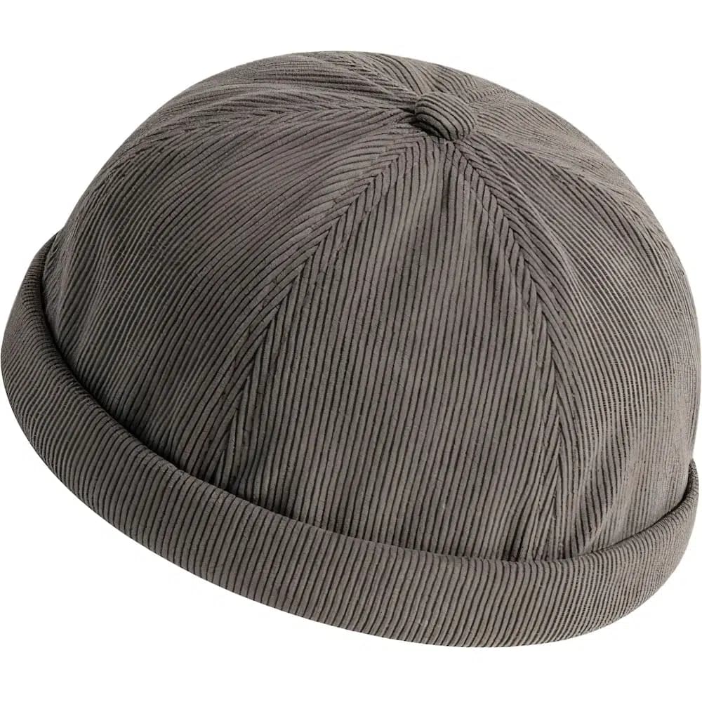 Casquette Docker En Velours (Couleur: Gris)