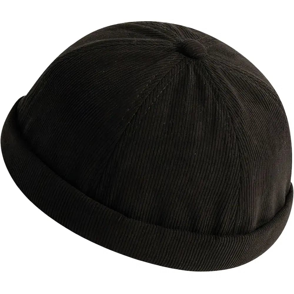Casquette Docker En Velours (Couleur: Noir)