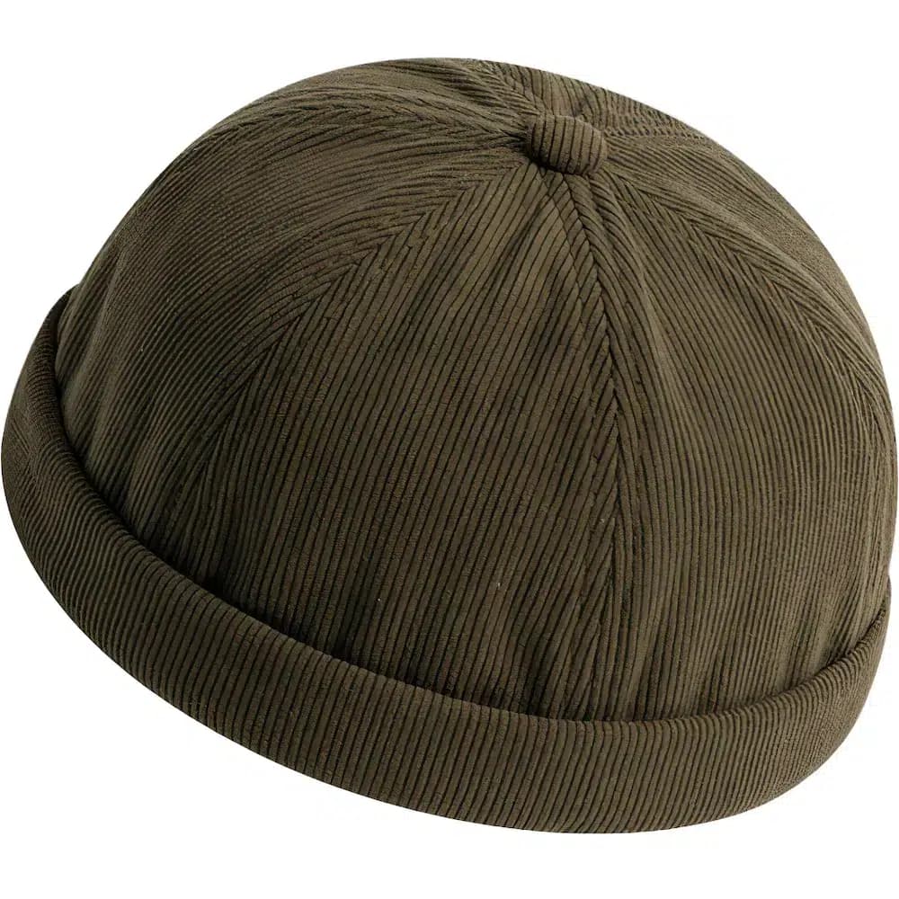 Casquette Docker En Velours (Couleur: Vert)