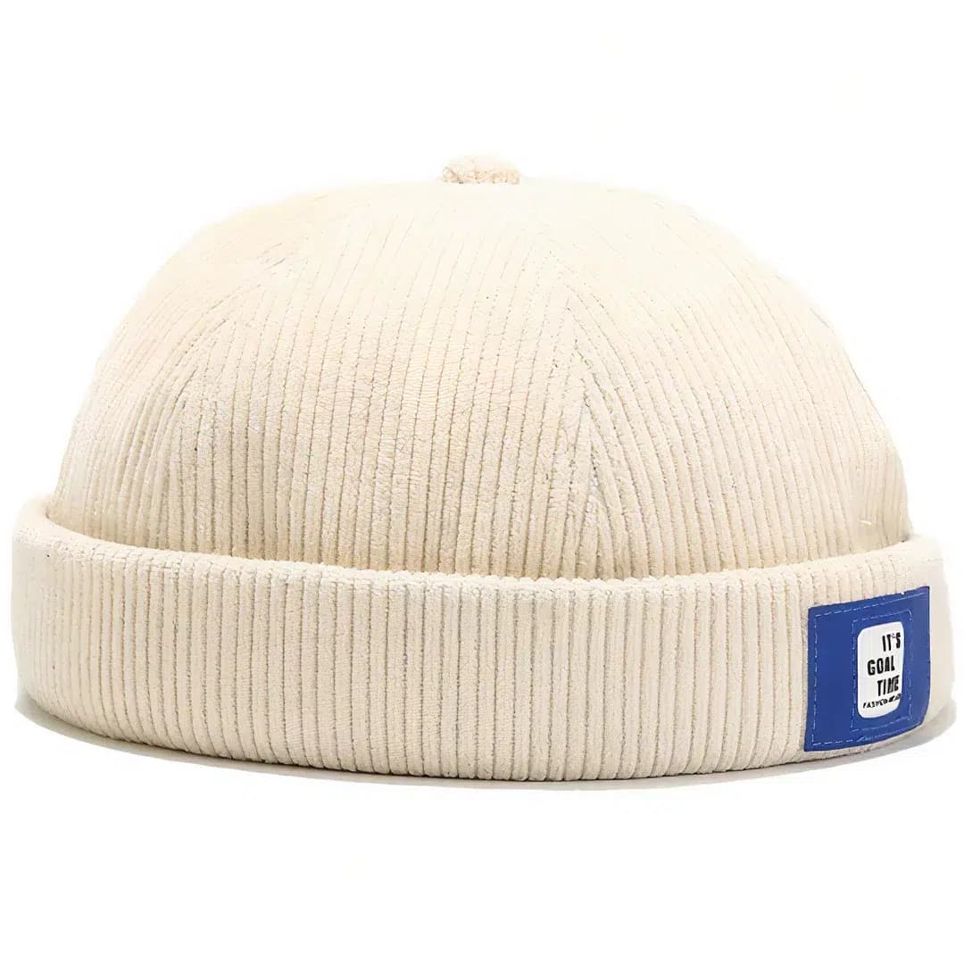 Casquette Docker Velours Retro (Couleur: Beige)