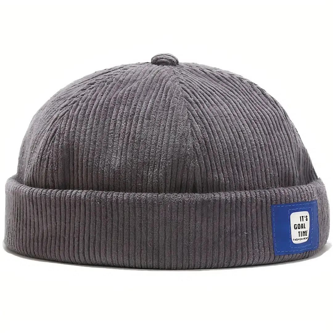 Casquette Docker Velours Retro (Couleur: Gris)