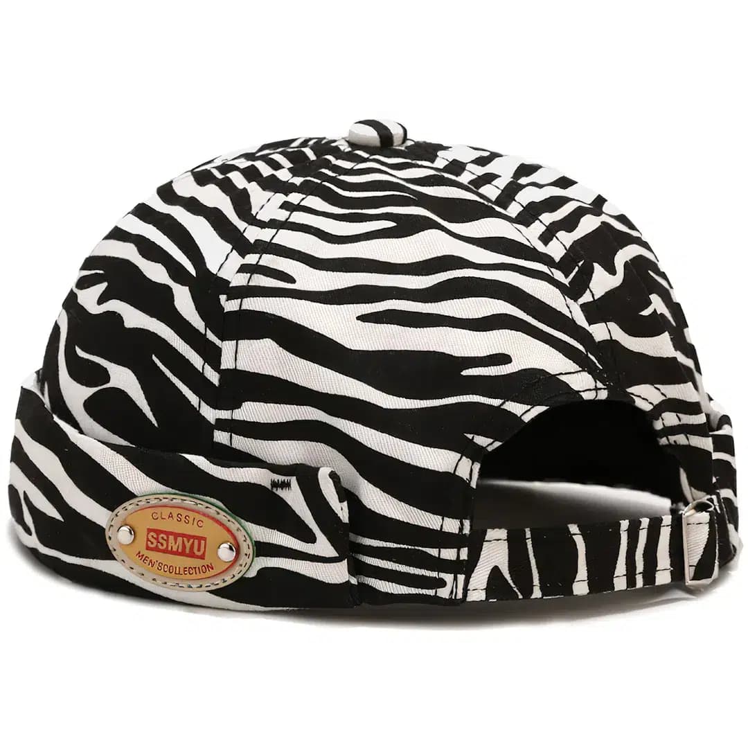 Casquette Docker Zèbre (Couleur: Noir & Blanc)