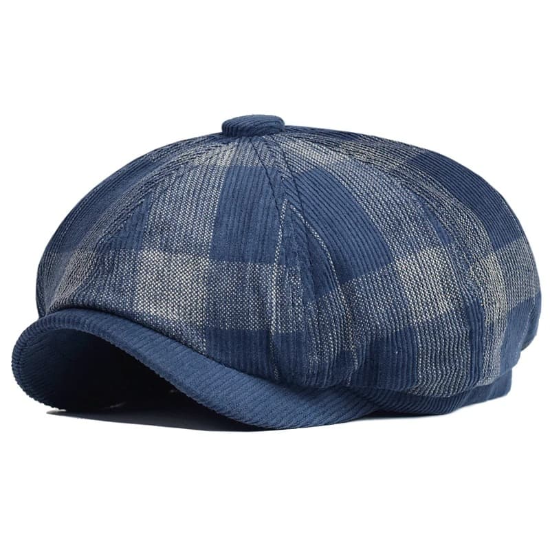 Casquette Gavroche à Carreaux (Modèle: Navy)