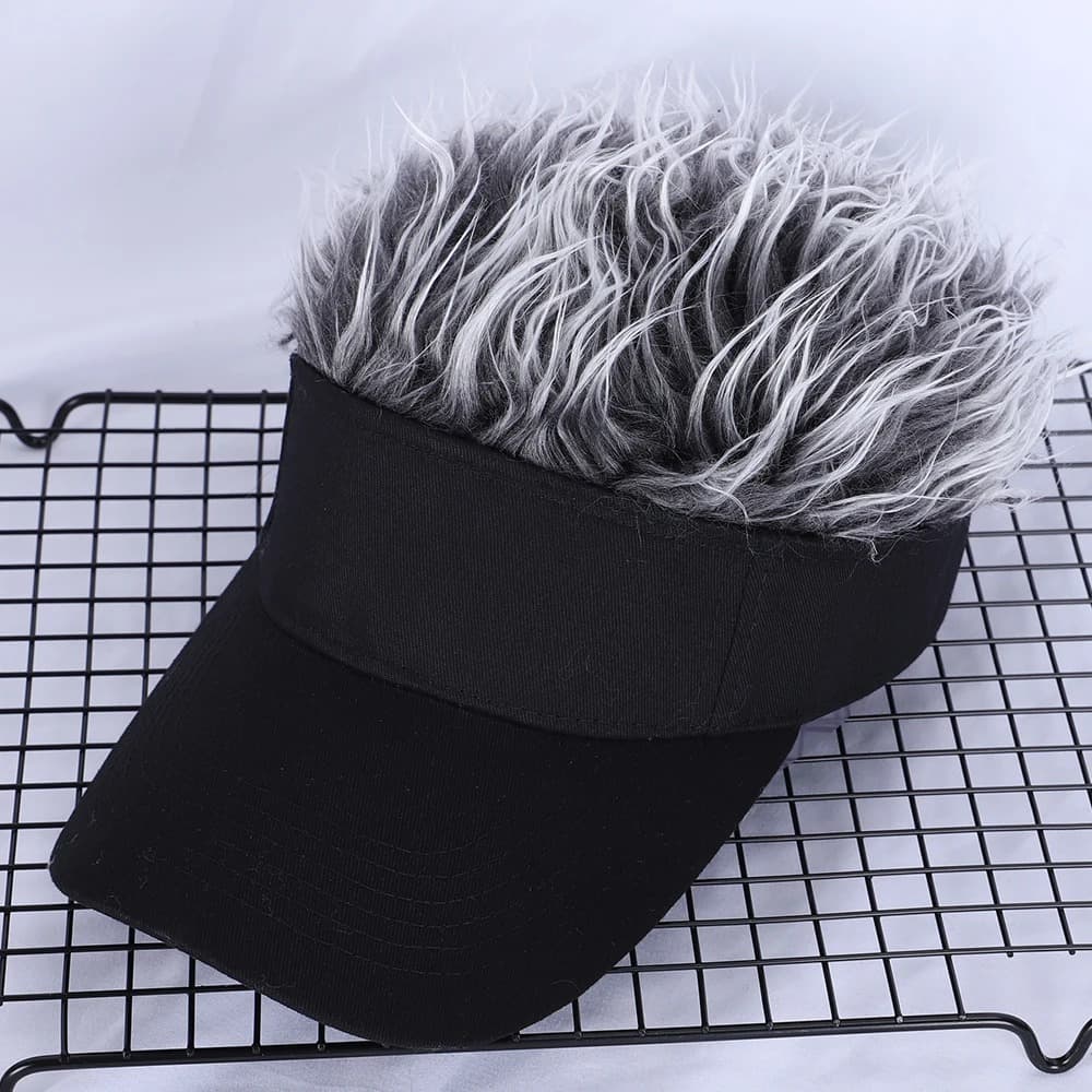 Casquette Perruque (Couleur: Gris)