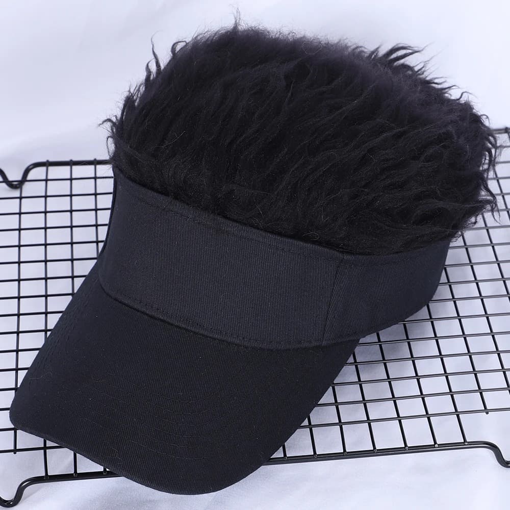 Casquette Perruque (Couleur: Noir)
