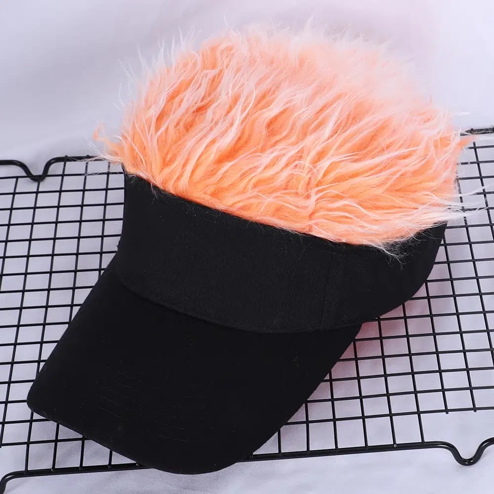 Casquette Perruque (Couleur: Orange)