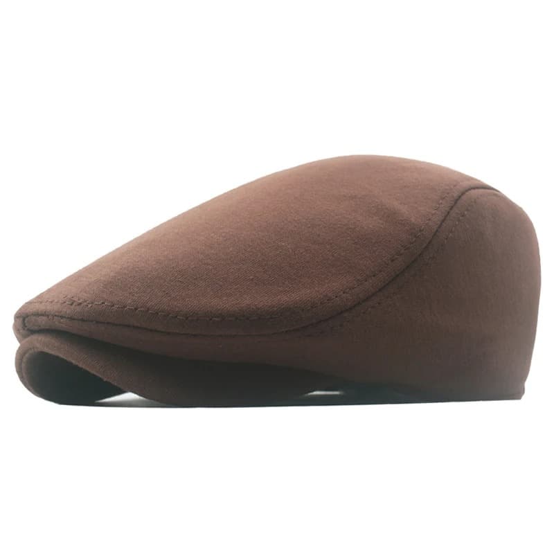 Casquette Plate Marron
