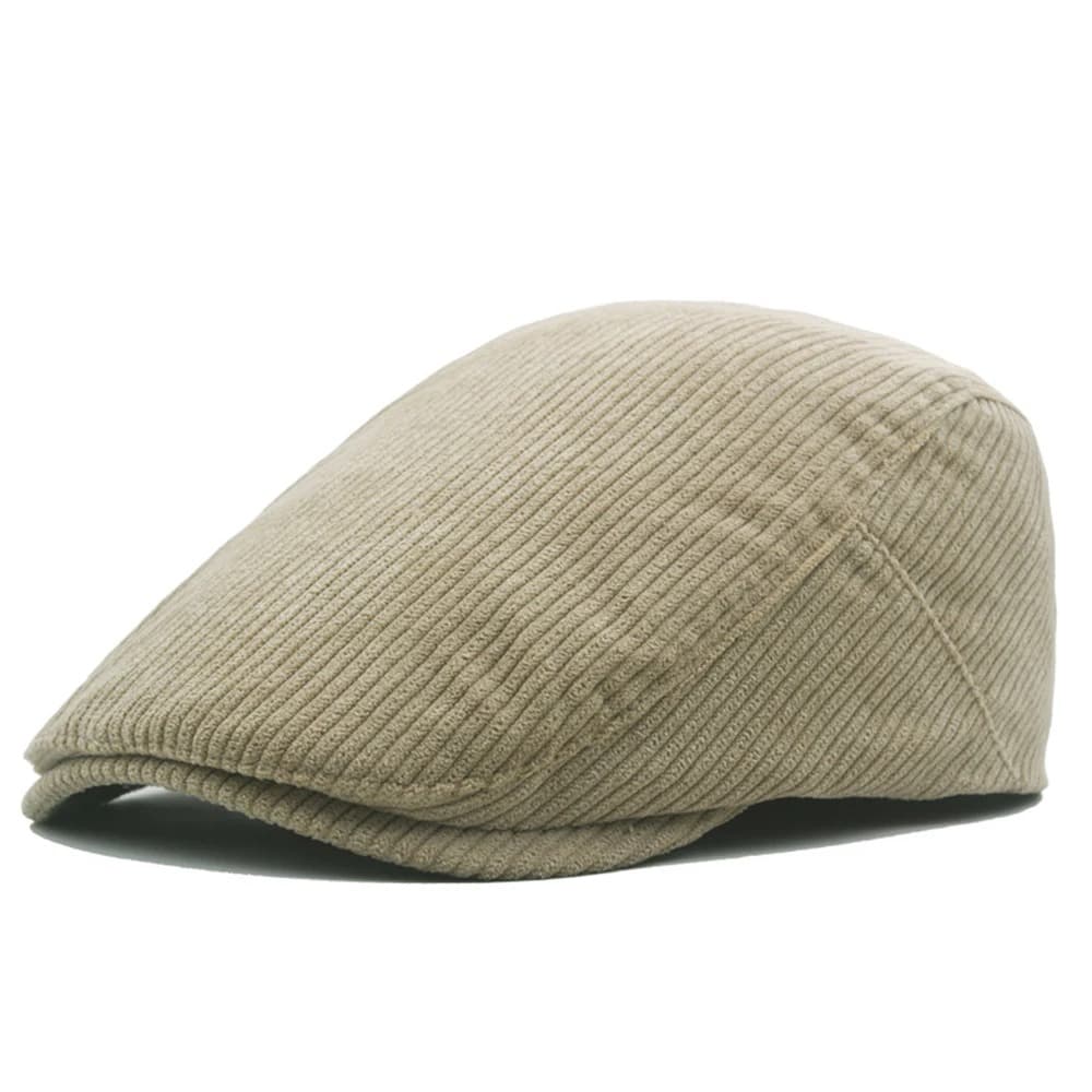 Casquette Plate en Velours (Modèle: Beige)