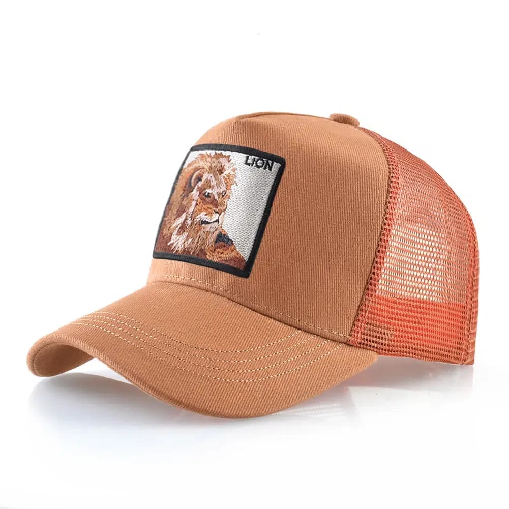 Casquette Trucker Lion (Modèle: Orange)