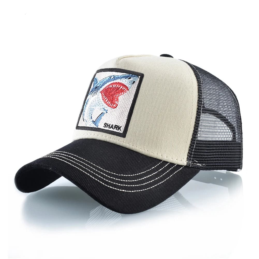 Casquette Trucker Requin (Modèle: Beige)