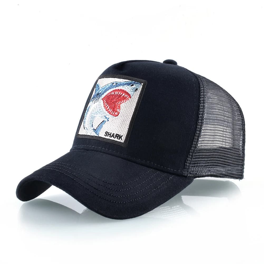 Casquette Trucker Requin (Modèle: Noir)