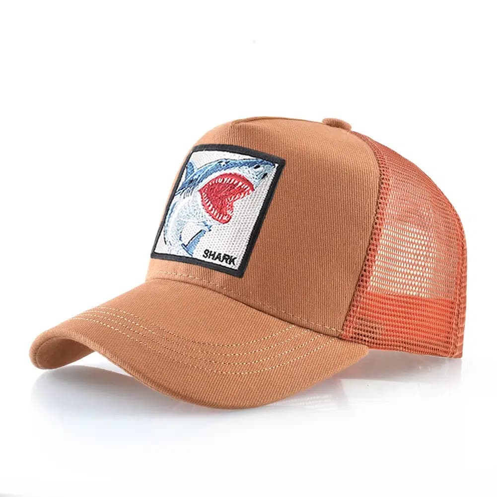 Casquette Trucker Requin (Modèle: Orange)