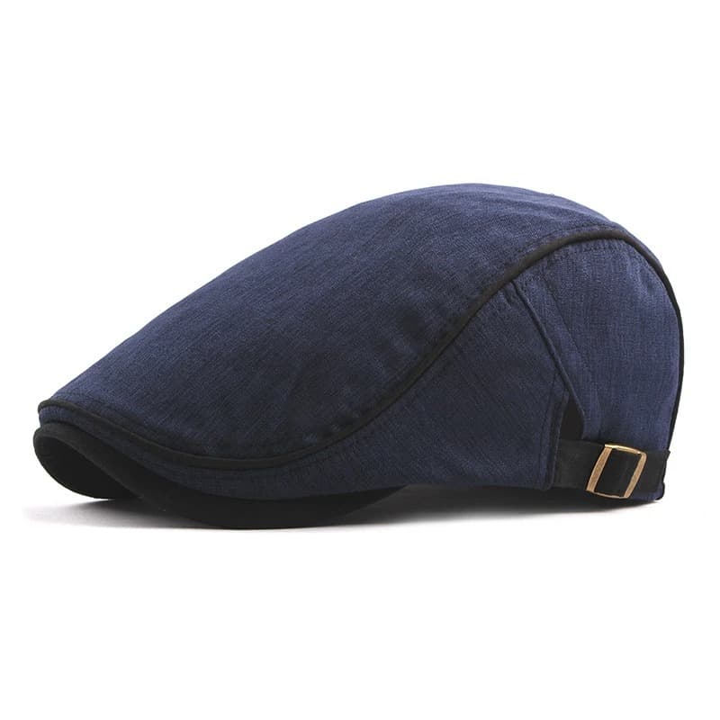 Casquette Unie Plate Réglable (Modèle: Navy)