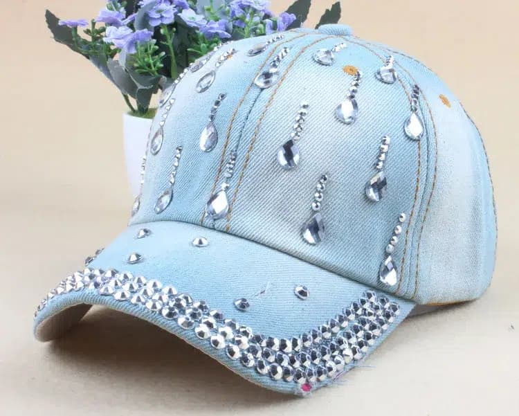Casquette en Jeans Diamant (Couleur: Clair)
