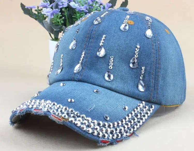 Casquette en Jeans Diamant (Couleur: Classique)