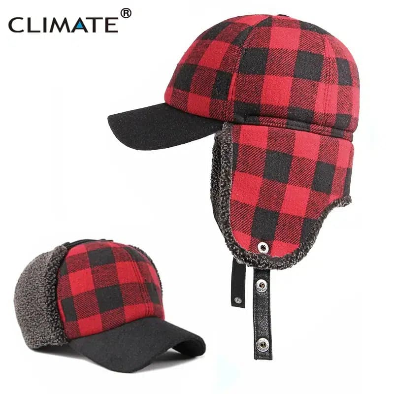 Casquette à Carreaux Cache Oreille (Taille: L (56-58cm))