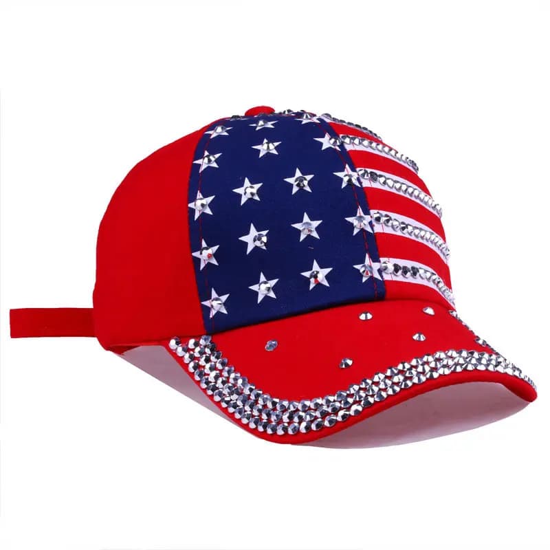 Casquette U.S.A Bling-Bling (Modèle: Rouge)